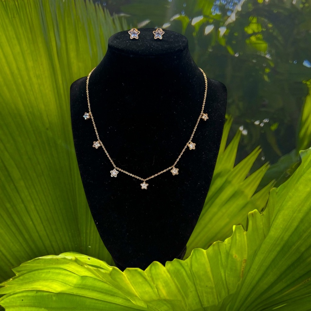 earrings and chain